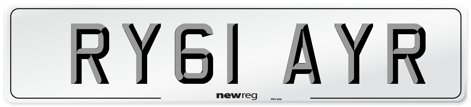 RY61 AYR Number Plate from New Reg